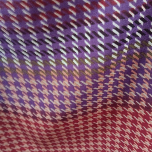 CABI Pleated Houndstooth Plaid Print Swing Cami Tank Top Size M - Picture 5 of 6